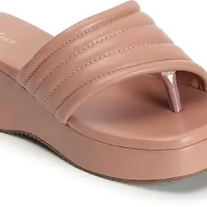 Picktoes One Toe Flatform Heels (Pink, 6)