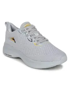 ABROS Mens Inter Ceptor-3 ASSG2005 Sports Shoes L.Grey/Mustard_8UK