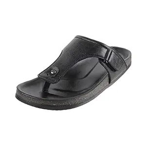 Walkway Mens Synthetic Black Slippers (Size (8 UK (42 EU))