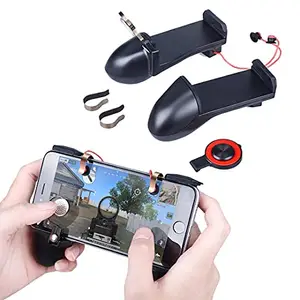 TechKing MV Gamepad Comes with | Pubg Trigger Controller Gamepad | 2 Finger Function for Aim and Shoot | Detatchable Handles | Adjustable Phone Bracket | Best for Playing PUBG [video game]
