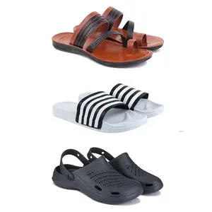 DRACKFOOT Men's Sandals | Lightweight Wear| Stylish & Easy to Wear For Men's GRT-SAN-(3-COMBO)-3151-3026-3146-8