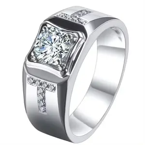 Lila Jewellery Solitaire Ring for Girls & Boys Mens & Women American diamond AD CZ stone thumb Band Stylish Proposal Adjustable Finger Ring (BZR_HC300-M-Ring-5008-Silver(M:06))