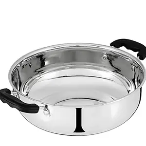 Silvester®Stainless Steel Heavy 22 Gauge Gas Compatible Kadhai,Deep-Fry Pan, (Kadhai, Round Bottom) with Bakelite Handles- Size No-13 (2 LTR) Pack of 1 price in India.