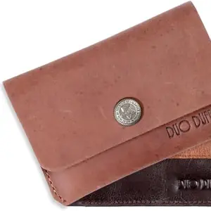 DUO DUFFEL RFID Blocking Genuine Leather Unisex Wallet & Card Holder Pack of 2