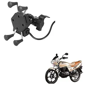 Auto Pearl -Waterproof Motorcycle Bikes Bicycle Handlebar Mount Holder Case(Upto 5.5 inches) for Cell Phone - LML Freedom