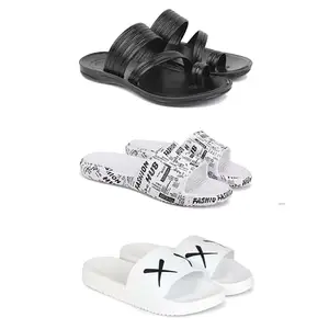 DRACKFOOT Men's Sandals | Lightweight Wear| Stylish & Easy to Wear For Men'S GRT-SAN-(COMBO-3)-3152-3104-3029-7