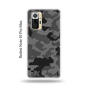 The Little Shop The Little Shop Designer Printed Soft Silicon Back Cover for Redmi Note 10 Pro Max (Military)
