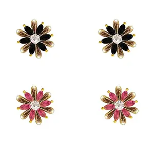 Comet Busters Black and Pink Non Piercing Ear Stickers Self Adhesive Earring Earstuds Stick Ons (Earstud046)