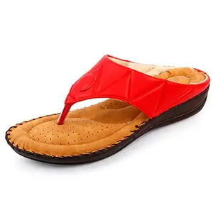 Denill Women's Red Doctor Slipper (UK- 6)