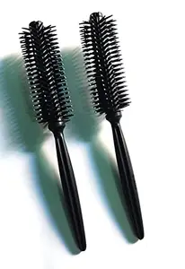KGR Splash Plastic Hair Brush for Women/Men hair styling | pack of 2 | (Black)