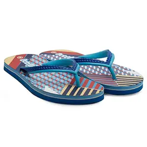Action Flip Flops Slippers For Women (Sky-White-Blue-4)