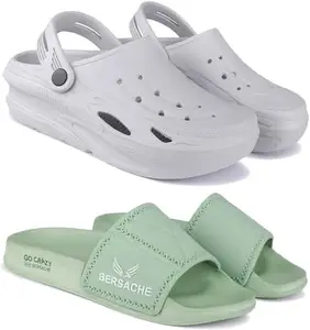 BERSACHE Men Clogs with Regular wear | Ultra Soft & Flexibility Technology Multicolor