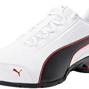 Puma Men's Leader Vt Sl White Black-Flame Scarlet Running Shoes-10 UK (365291)