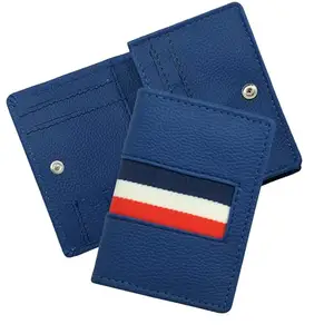 GREEN DRAGONFLY PU Leaher Business Visiting Credit Debit Card Holder Wallet for Men & Women(NMB/202306479-Blue)