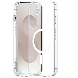 amazon basics Clear Magnetic Case Cover for Samsung Galaxy S26 Ultra 5G [Compatible with MagSafe Accessories] Slim Shockproof Magnetic Transparent Phone Cover Case