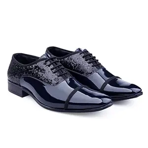 YUVRATO BAXI Men's Blue Formal and Semi Formal Lace-up Shoes for All Seasons