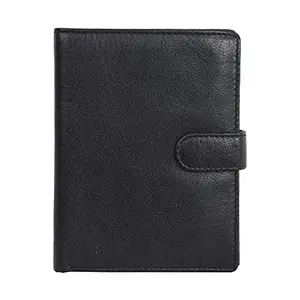 Leatherman Fashion LMN Women Black Genuine Leather Wallet (12 Card Slots)