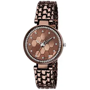 HORCHIS Casual Analog Brown Dial Women's Stainless Steel Watch-HORC_ENT_11510