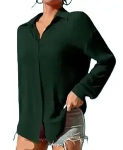 Yellowfab Industries Elegant Pretty Stylish Women’s Long Sleeve Solid Casual Shirt