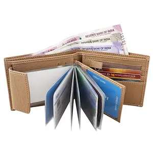 FZ FASHION ZONE Fashion Zone's Synthetic Men's Wallet (Beige)