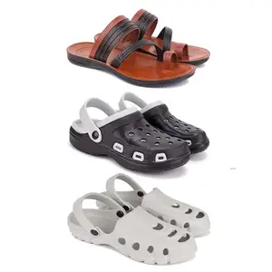DRACKFOOT Men's Sandals | Lightweight Wear| Stylish & Easy to Wear For Men's GR-SAN-(3-COMBO)-3151-3018-3135-9
