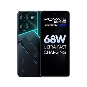 Pova 5 Pro 5G (Dark Illusion, 8GB RAM,128GB Storage)| Segment 1st 68W Ultra Fast Charging | 50MP AI Dual Camera | India's 1st Multi-Colored Backlit ARC Interface | 6.78”FHD+ Dot-in Display price in India.
