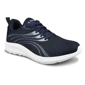 heris & hemly Navy Blue Sports Shoes for Mens, Lace-Up Lightweight Shoes(HNH7058B Navy_41)