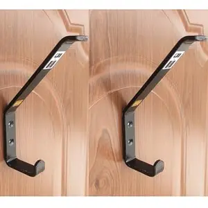 Helmet Holder Wall mountable Multipurpose Keys Biker Jacket Cap Rain-Coat Job ID Card Office Bag Laptop Bag Handbag Back Pack Umbrella Helmet Hanger Multipurpose (Black)-Pack of 2