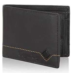 Designer Bugs Men's Genuine Leather Wallet Black