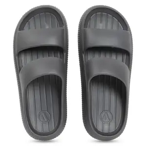 Aqualite NEO-1265 Men's Classic Cushion Sliders/Slippers with Adjustable Buckle Strap for Adult Comfortable & LightWeight |Stylish & Anti-Skid| Waterproof & Everyday Flip Flops