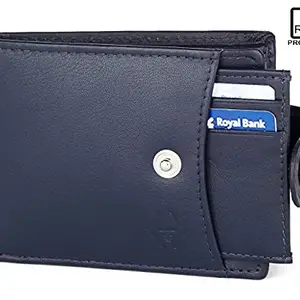 HideChief Navy Blue Premium Genuine Leather Wallet(HCRW323)