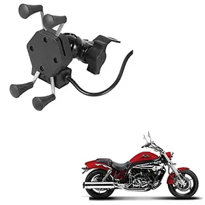 Auto Pearl -Waterproof Motorcycle Bikes Bicycle Handlebar Mount Holder Case(Upto 5.5 inches) for Cell Phone - Hyosung Aquila Pro GV650