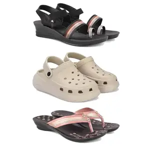 Women's Comfortable Sandal,Casual Lightweight Sandal for Everyday Wear I COMBO-3-1960-OO1-1956-5-EURO-36