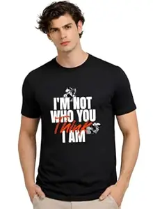 ADRO Mens Printed T-Shirt | Cotton Regular Fit Streetwear Tshirt | Trendy Graphic Design Casual T Shirt for College & Outings