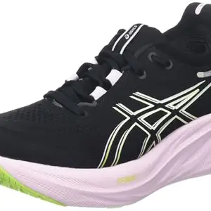 ASICS Womens Gel-Nimbus 26 Black/Neon Lime Running Shoe - 4 UK (1012B601.004)