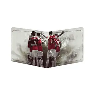 Bhavithram Products Football Team Design White Canvas, Artificial Leather Wallet-PID34407