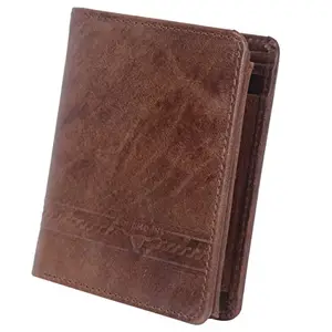LONGHORNS Leather Wallet for Men | Ultra Strong Stitching | Handcrafted Leather | RFID Blocking | TAN Billfold Wallet
