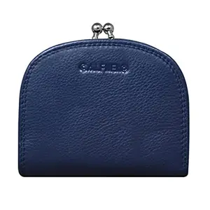 Calfnero Women's Genuine Leather Wallet-Long Purse Wallet with Multiple Card Slots and Note Compartment (Navy)