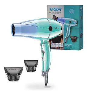 VGR V-452 Professional Hair Dryer with 2 Speed & 3 Temperature settings (AC Motor 2400 Watt, Unicorn Shade,Green)