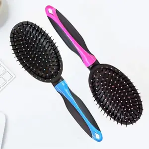 Oval Hair Brushset of 2 with Strong & Flexible Nylon Bristles having Anti-static Ball Tips, Smoothing, Detangling Hair, Ideal for Men & Women