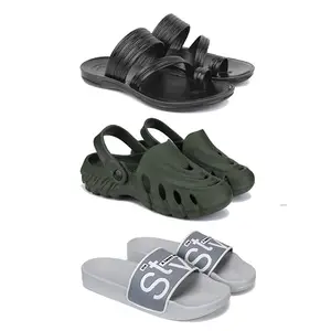 DRACKFOOT Men's Sandals | Lightweight Wear| Stylish & Easy to Wear For Men'sGR-SAN-(3-COMBO)-3152-3137-1589-9