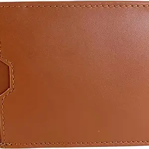 Young Arrow Men Casual Tan Genuine Leather Wallet (6 Card Slots)