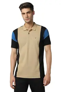 Allen Solly Men's Regular Fit T-Shirt (ASKPMRGFO58018_Beige