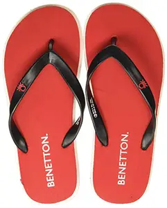 United Colors of Benetton United Colors of Benetton Men's Fashion Casual Flip Flops (Red, 20A8CFFPM720I, 8 UK)