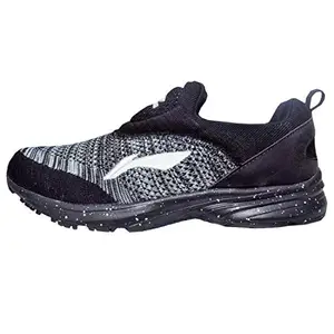 Li-Ning Smash Flat-Knit Running Shoes, Adult 9 UK (Black/White)