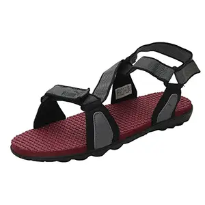 Puma mens Jordy Fired Brick-Castlerock-Puma Black Sandal- 8 UK (33982905 )