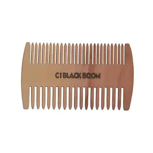 C I Black Boom Neem Wooden Hair Comb Healthy Haircare For Men & Women | Pack Of 3 - Co1