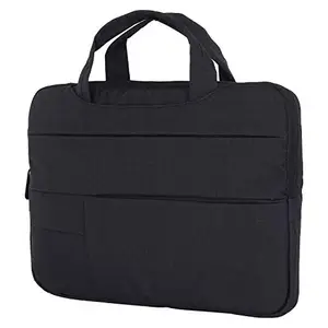 SUKHAD Laptop briefcase Bag compatible with any Laptops for Men (Up to 15", Black)