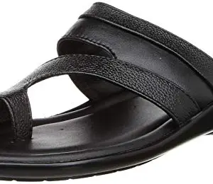 Metro Mens Leather Black Slippers (Size (9 UK (43 EU))