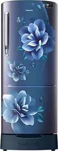 Samsung 183 L, 3 Star, Digital Inverter, Direct-Cool Single Door Refrigerator (RR20C2823CU/NL, Camellia Blue, Base Stand Drawer, 2023 Model)